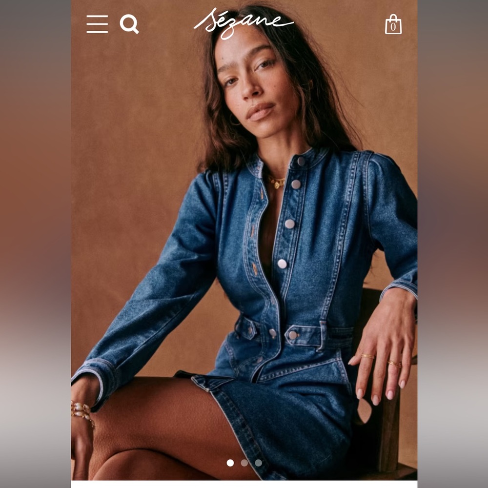 Sezane Alberta Denim Mini dress
